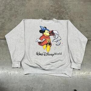 vintage walt disney world mickey mouse epcot grey crewneck size large